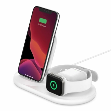 Belkin BoostCharge 3-in-1 Wireless Charger for Apple Devices White