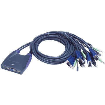 ATEN CS64US 4 portos USB VGA/audio kábeles KVM switch (0,9m, 1,2m)
