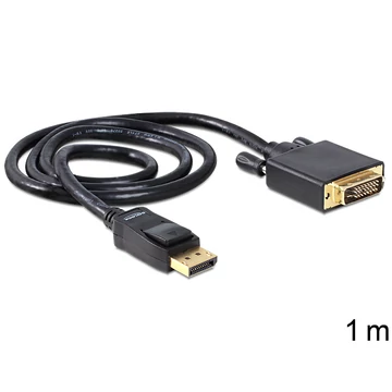 DeLock Displayport 1.2 male to DVI-D (24+1 Dual Link) male 1m Black