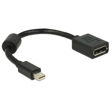 DeLock Adapter mini Displayport 1.2 male > Displayport female 4K Black DeLock Adapter mini Displayport 1.2 male > Displayport female 4K Black