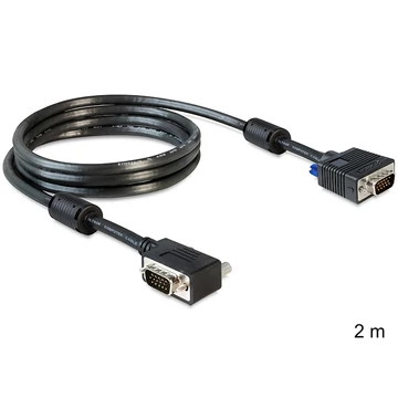 DeLock Cable SVGA 2m male-male angled