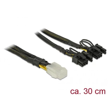 DeLock PCI Express power cable 6 pin female > 2x 8 pin male 30cm Black DeLock PCI Express power cable 6 pin female > 2x 8 pin male 30cm Black