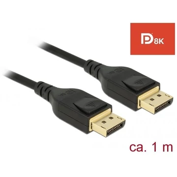 DeLock DisplayPort cable 8K 60 Hz 1m DP 8K certified Black