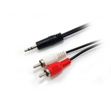 EQuip Audio cable 3,5 mm jack - 2xRCA 2,5m Black