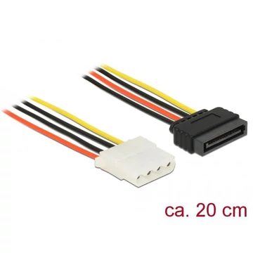 DeLock Power Cable SATA 15 pin female > 4 pin female 20cm
