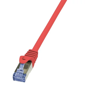 Logilink AWG26 patch kábel Cat.6A 10G S/FTP PIMF PrimeLine 3m piros