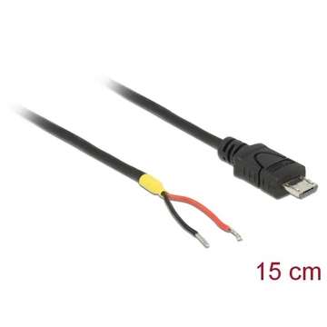 DeLock USB 2.0 Micro-B male > 2x open wires power 15cm cable Raspberry Pi DeLock USB 2.0 Micro-B male > 2x open wires power 15cm cable Raspberry Pi
