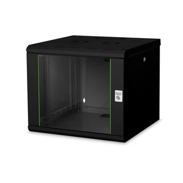 Digitus DN-19 09U-6/6-SW falra szerelhető rackszekrény fekete