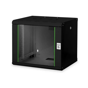 Digitus DN-19 09-U-SW falra szerelhető rackszekrény fekete