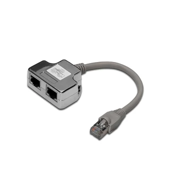 Digitus RJ45/2 x RJ45, 0,19 m hálózati elosztó ezüst