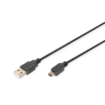 Assmann USB 2.0 connection cable, type A - mini B (5pin) 3m Black