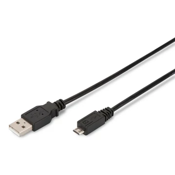 Assmann USB connection cable, type A - micro B 1m Black