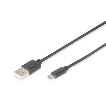 Assmann USB connection cable, type A - microUSB 1,8m Black