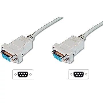 Assmann AK-610100-030-E soros kábel 3 M DB-9 bézs