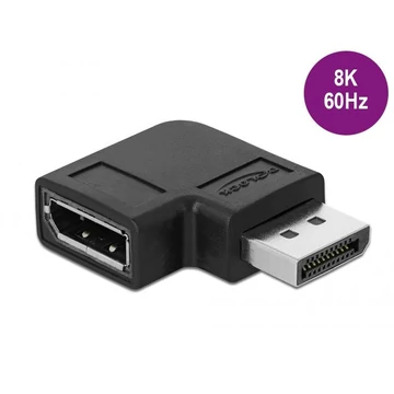 DeLock DisplayPort 1.4 Adapter male to female 90° right angled 8K 60Hz DeLock DisplayPort 1.4 Adapter male to female 90° right angled 8K 60Hz