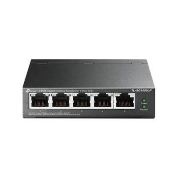 TP-Link TL-SG1005LP 5 portos gigabit asztali switch 4db PoE+ porttal