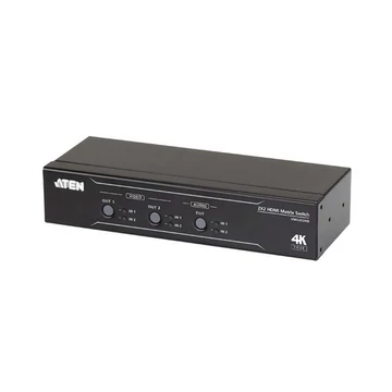 ATEN 2 x 2 True 4K HDMI matrix switch with audio de-embedder