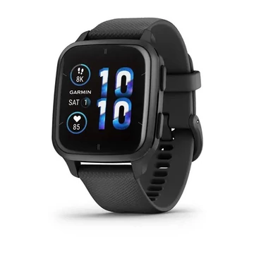 Garmin Venu Sq 2 Music Edition Slate Aluminium Bezel with Black Case and Silicone Band Garmin Venu Sq 2 Music Edition Slate Aluminium Bezel with Black Case and Silicone Band