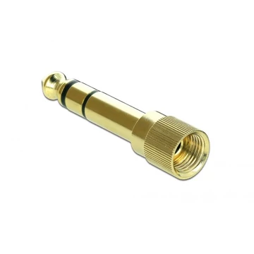 DeLock Adapter 6.35 mm Stereo plug to 3.5 mm Stereo jack 3 pin metal screwable DeLock Adapter 6.35 mm Stereo plug to 3.5 mm Stereo jack 3 pin metal screwable