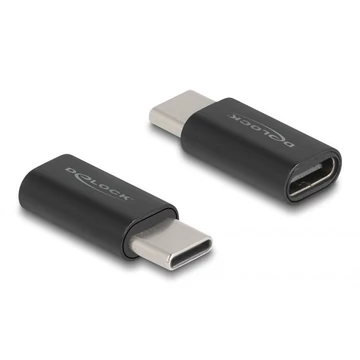 DeLock Adapter SuperSpeed USB 10 Gbps (USB 3.2 Gen 2) USB Type-C male to female port saver Black DeLock Adapter SuperSpeed USB 10 Gbps (USB 3.2 Gen 2) USB Type-C male to female port saver Black