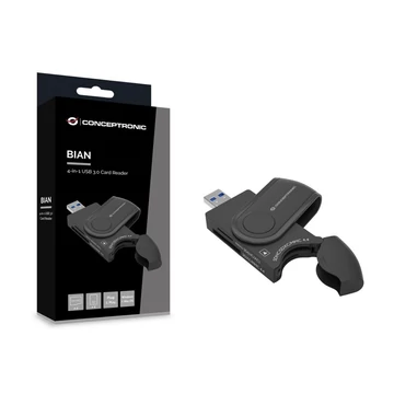 Conceptronic BIAN04B 4-in-1 USB 3.0 Card Reader Black