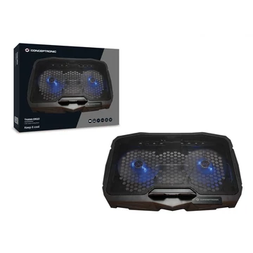 Conceptronic THANA07B ERGO 2-Fan Laptop Cooling Pad Black