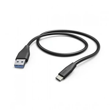 Hama FIC E3 Type-C/USB-A USB 3.1 töltő és adatkábel 1,5m Black