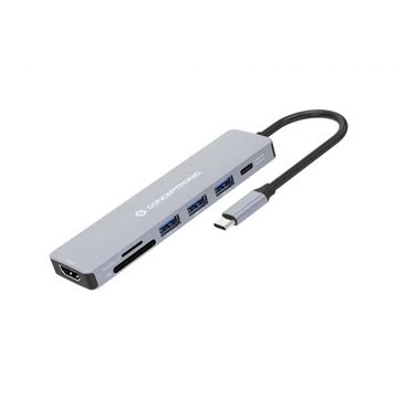 Conceptronic DONN19G 7-in-1 USB 3.2 Gen 1 Docking Station Grey