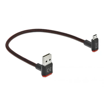 DeLock EASY-USB 2.0 Cable Type-A male to EASY-USB Type Micro male angled up / down 0,2m Black DeLock EASY-USB 2.0 Cable Type-A male to EASY-USB Type Micro male angled up / down 0,2m Black