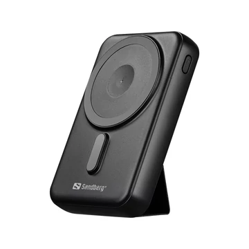 Sandberg Mag Wireless 10 000 mAh Qi powerbank – Qi, fekete