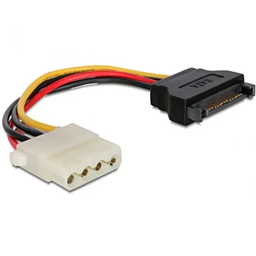 DeLock Power Cable SATA 15 pin female > 4 pin female 0,12m