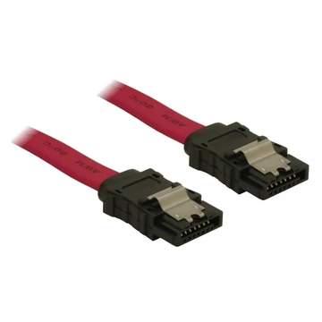 DeLock SATA cable 50cm straight/straight metal Red