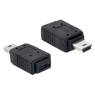 DeLock Adapter USB mini male > USB micro-A+B female Black
