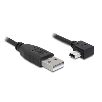 DeLock Cable USB 2.0-A male > USB mini-B 5pin male angled 3m Black