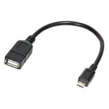 Logilink AA0035 USB microUSB OTG cable 0,2m Black
