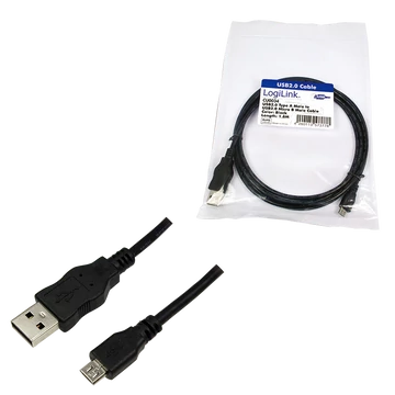 Logilink CU0034 USB2.0 A male -> microUSB male 1,8m Black