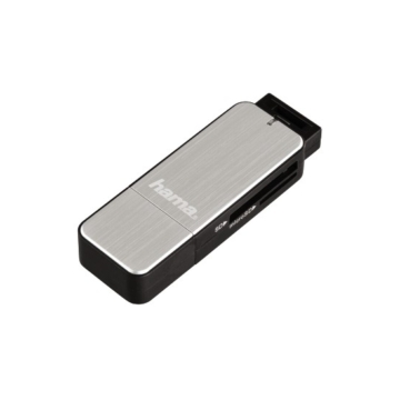 Hama USB3.0 SD/microSD Card Reader Aluminium/Silver