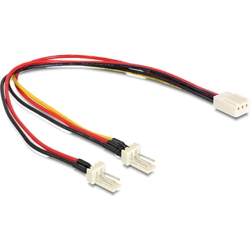 DeLock Molex 3 pin female > 2 x Molex 3 pin male (fan) 22cm