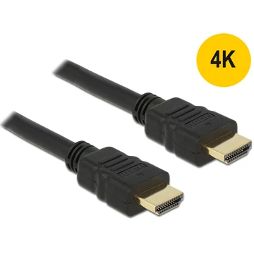 DeLock HDMI male/male összekötőkábel 4K 1,5m Black