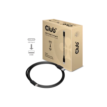 Club3D USB3.1 Type-C - USB3.1 Type-A kábel 1m Black
