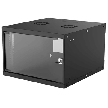 Intellinet 19" 6U Falra szerelhető Rackszekrény Black