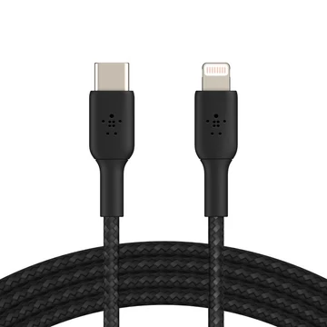 Belkin Braided USB-C to Lightning Cable 2m Black