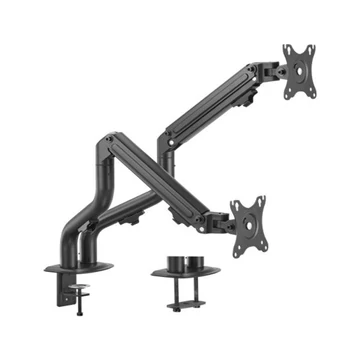 Gembird MA-DA2-02 Adjustable Tilting Desk 2-Display Mounting Arm 17”-32” Black Gembird MA-DA2-02 Adjustable Tilting Desk 2-Display Mounting Arm 17”-32” Black