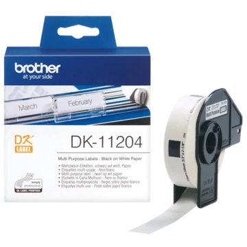 Brother DK-11204 fehér eredeti öntapadós címke 17mm