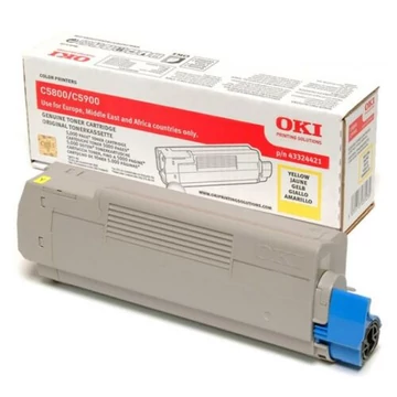 Oki [C-5800,5900] sárga eredeti toner 5k (43324421)