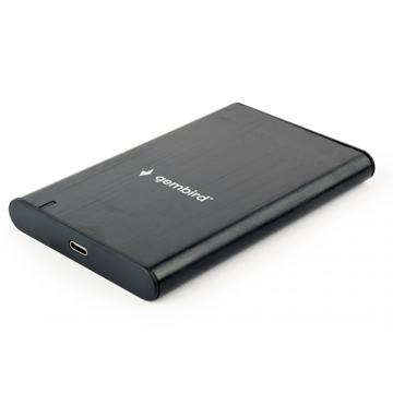 Gembird EE2-U3S-6 2,5" USB3.1/USB Type-C alumínium merevlemez ház fekete