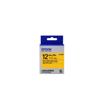 Epson LK-4YBP pasztel sárga alapon fekete eredeti címkeszalag
