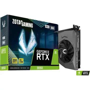 Zotac GeForce RTX3050 8GB DDR6 ECO Solo videókártya