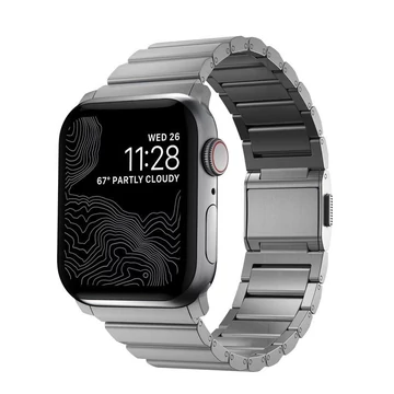 Nomad Titanium Band, silver - Apple Watch Ultra (49mm) 8/7 (45mm)/6/SE/5/4 (44mm)/3/2/1 (42mm) Óraszíj