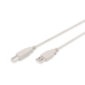 Assmann USB 2.0 univerzális adatkábel, type A - B 1,8m bézs